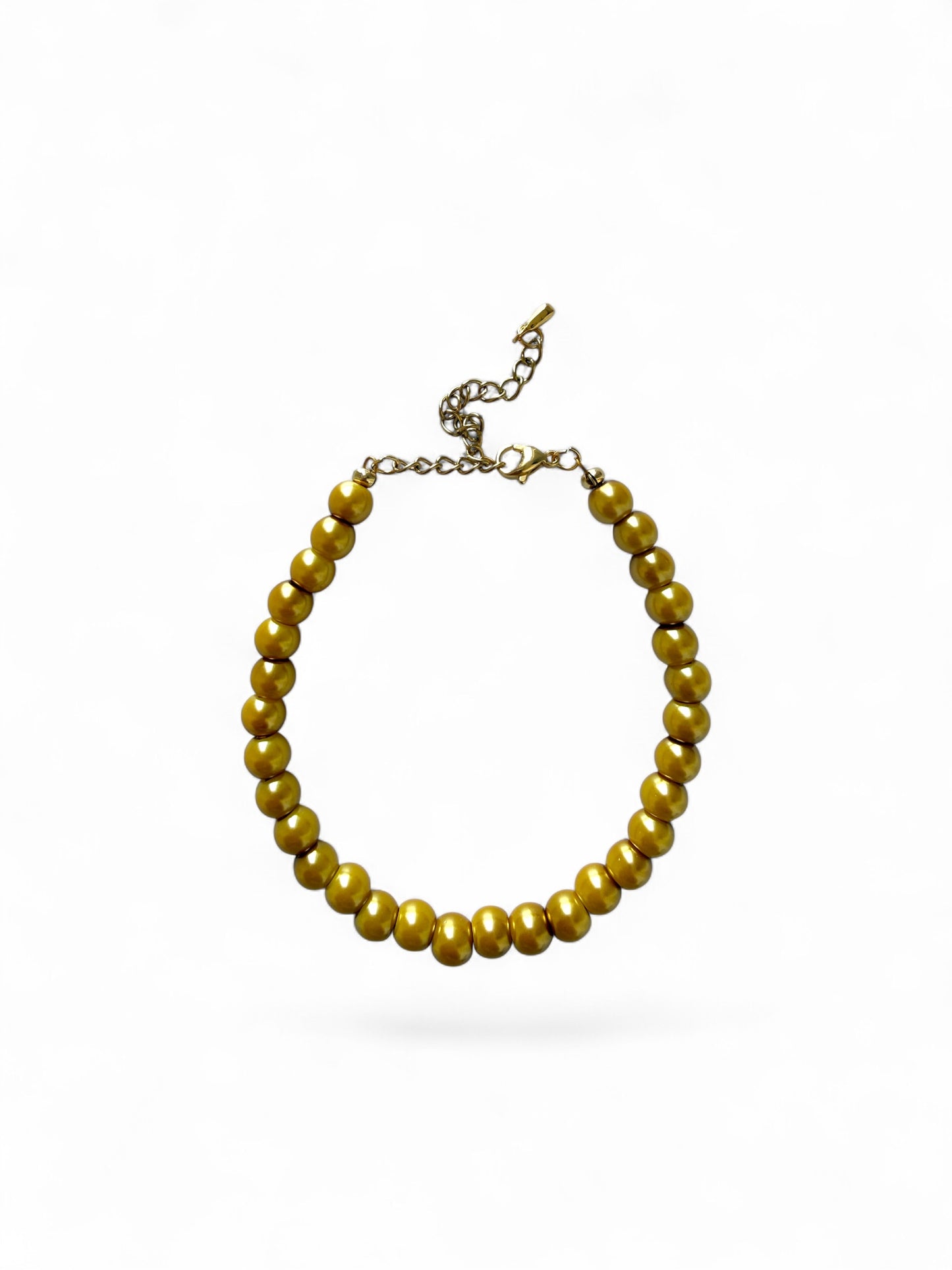 Golden pearl armband