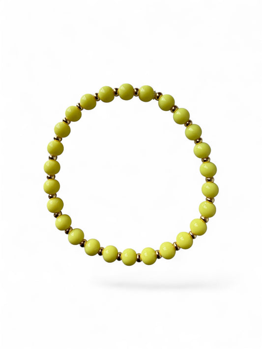 Gele kralen armband