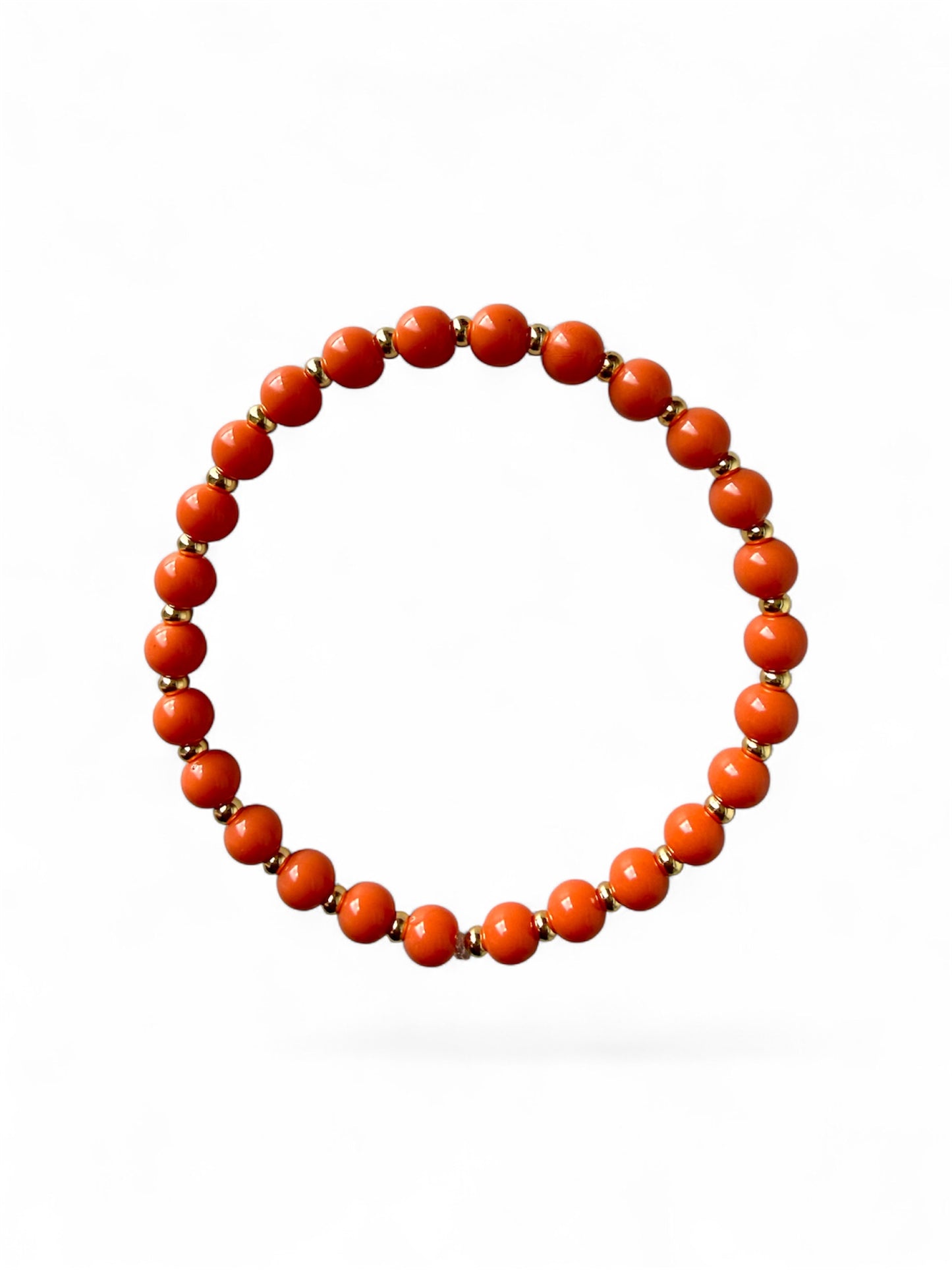 Oranje kralen armband