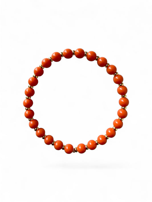 Oranje kralen armband