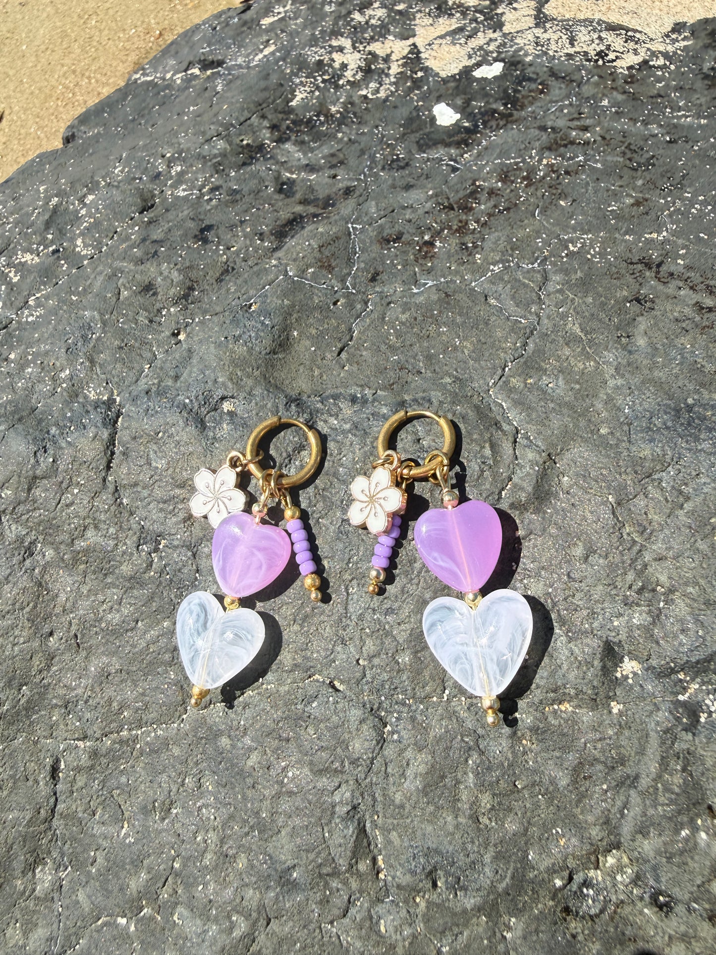 Lavender oorbellen
