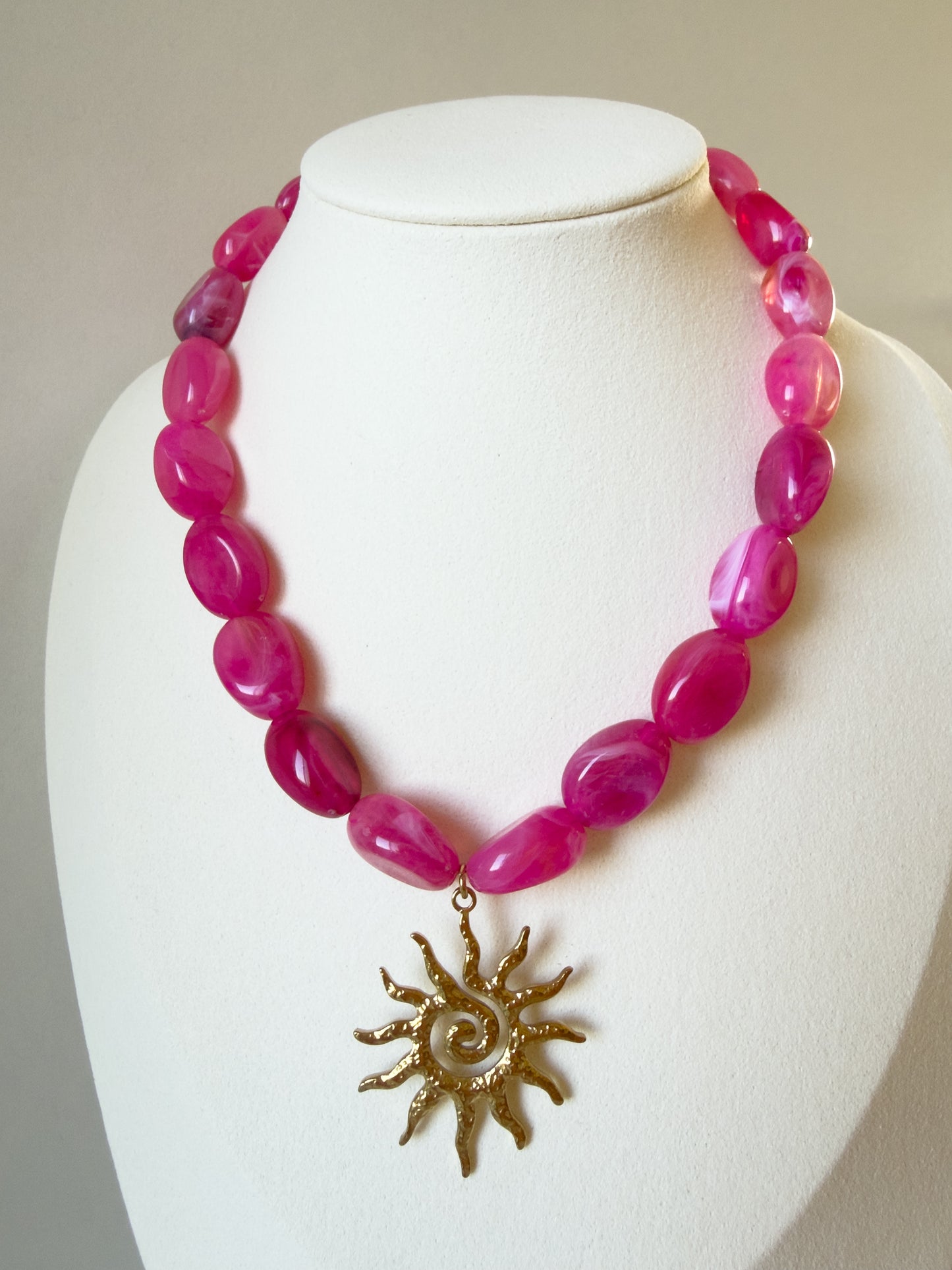 Fuchsia glow ketting