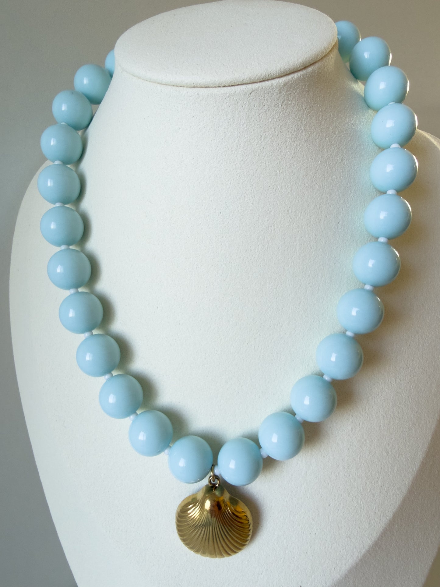 Isla ketting baby blauw met schelp