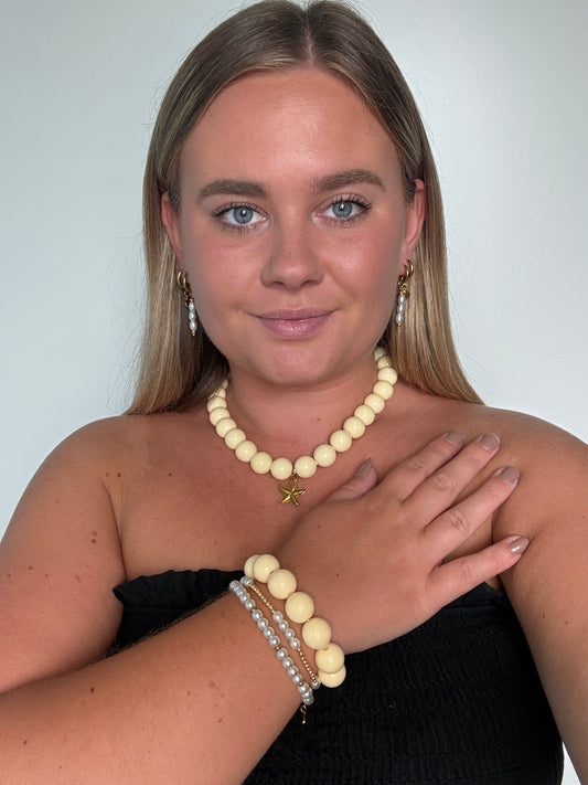Isla ketting butter yellow met zeester