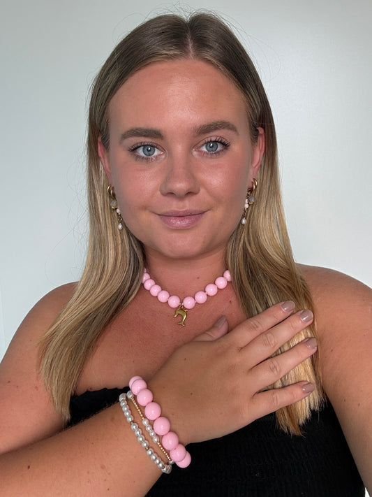 Isla ketting licht roze met dolfijn