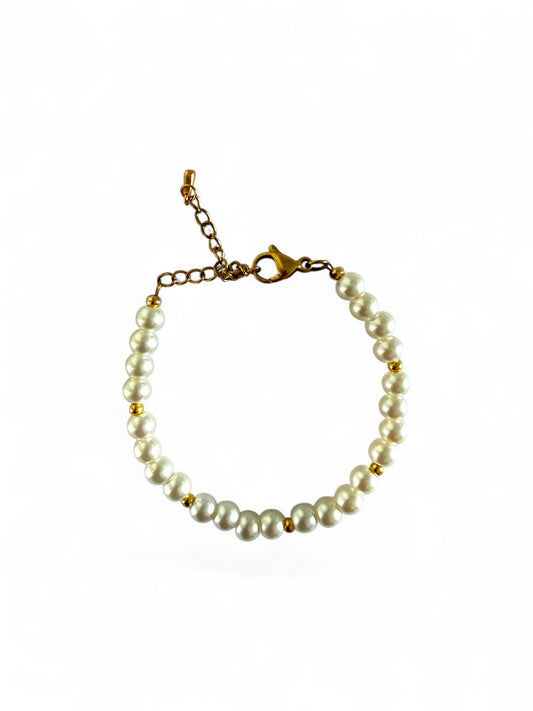 Lunelle armband met lichtgroene kralen 