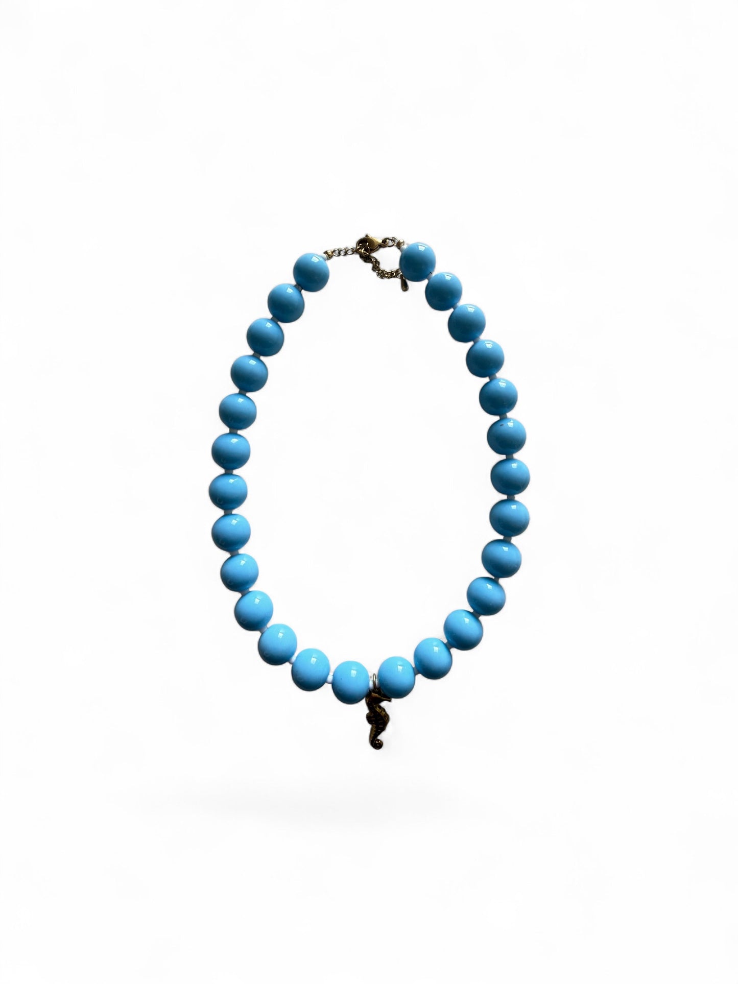 Isla ketting blauw met zeepaardje